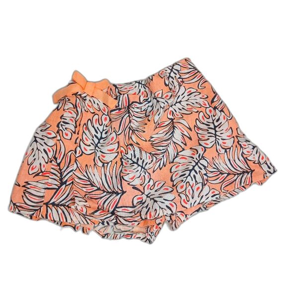 OshKosh B'gosh Other - OshKosh Girls Coral Orange Neon Linen Blend Skort Shorts Size 8 NWOT